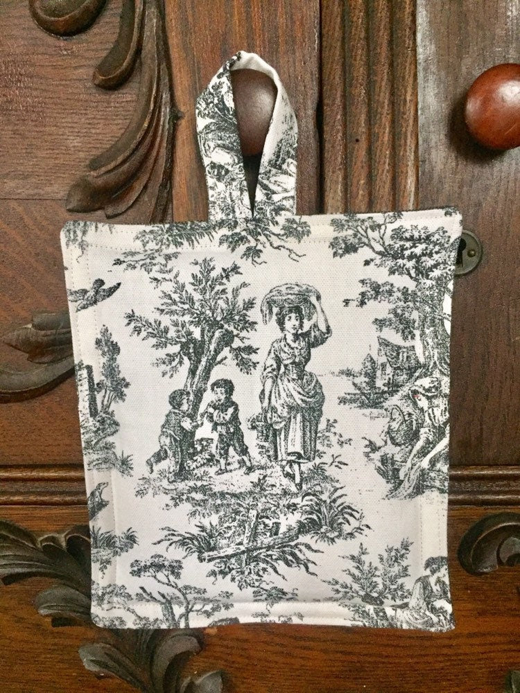 Black Toile Tea Towel