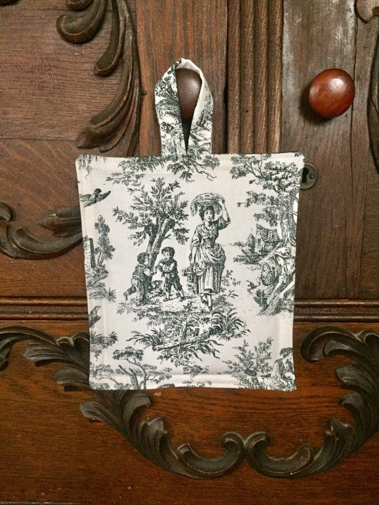 Black Toile Potholder