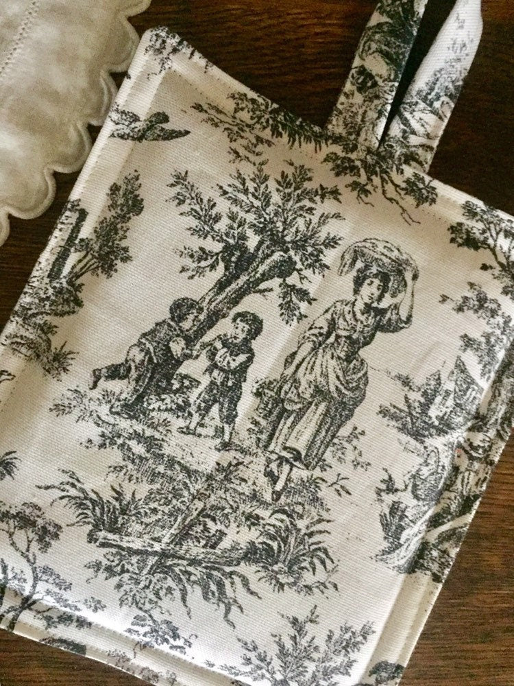 Black Toile Potholder