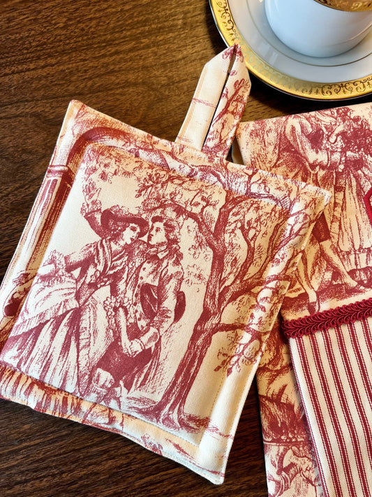 Stof Festin Red Toile Potholder