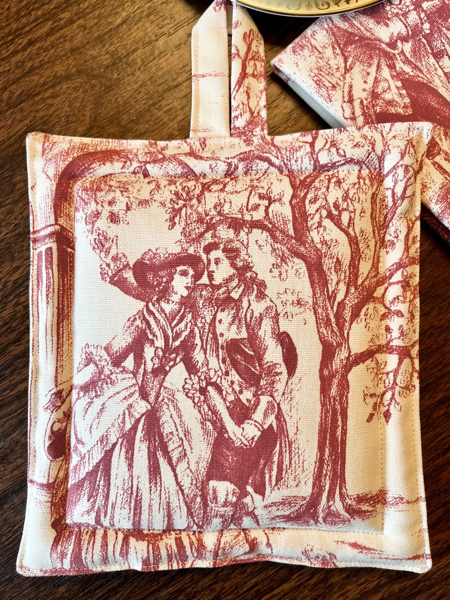 Stof Festin Red Toile Potholder