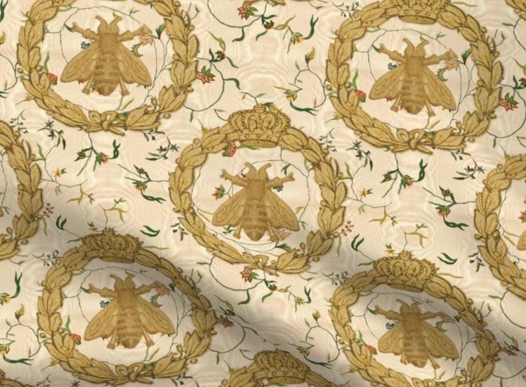 French Queen Bee Pillow Cover with Trim