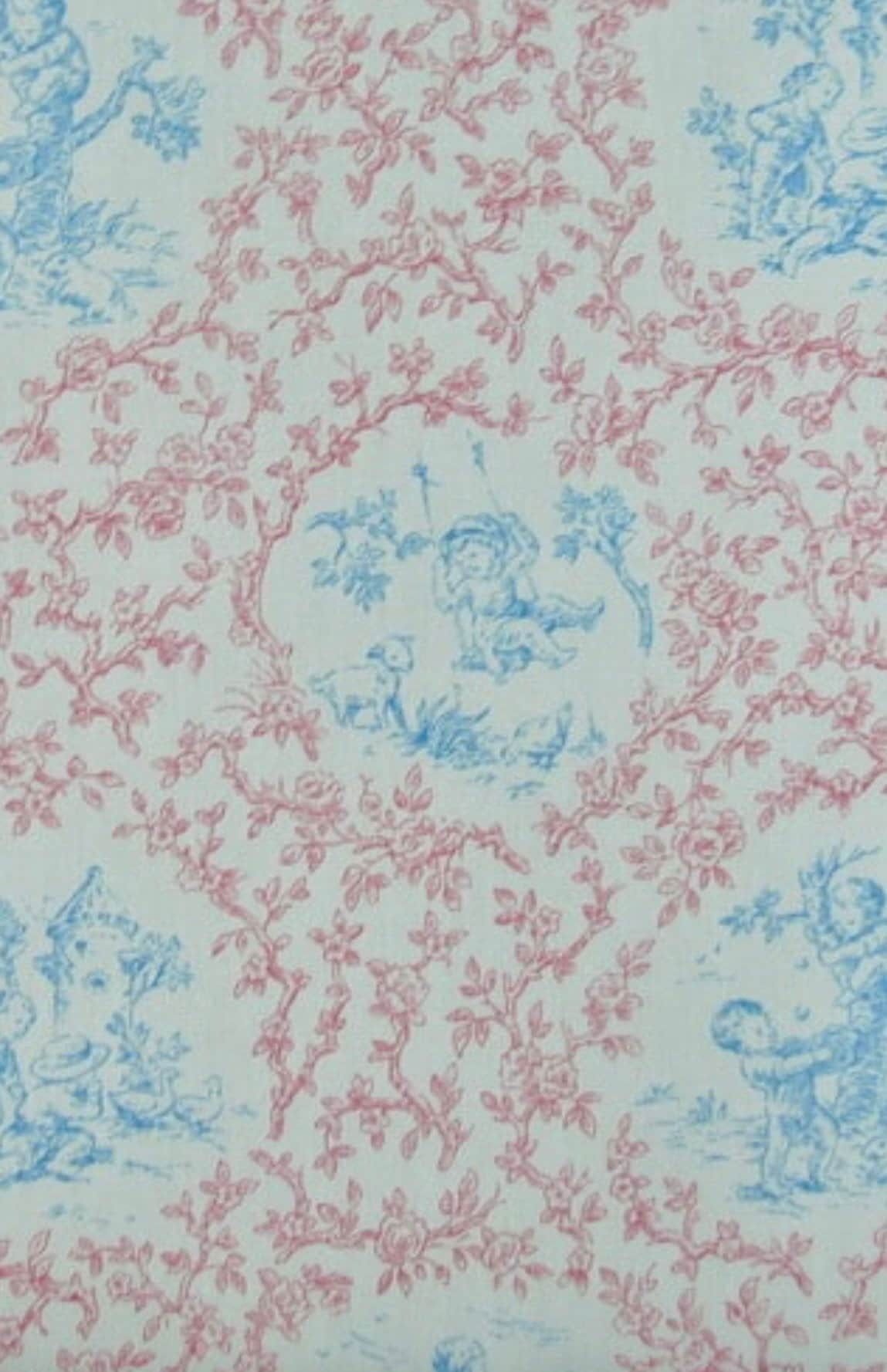 Pink Toile De Joy Throw Pillow Cover